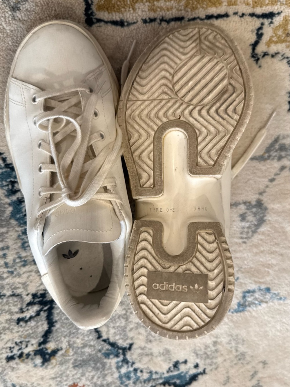 adidas White Low-Top Leather Sneakers